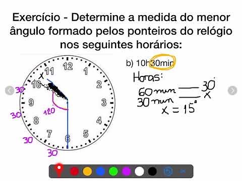 Trigonometria - Ângulo formado pelos ponteiros do relógio