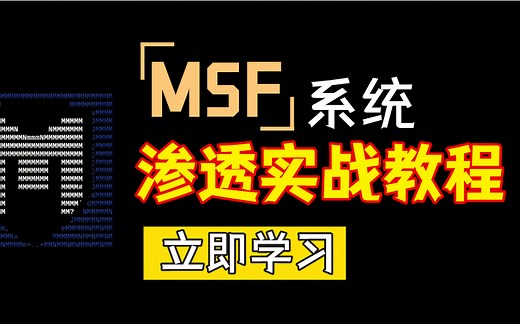 【黑客基础】Metasploit(MSF)渗透实战使用教程，从入门到精通！网络安全/web安全/渗透测试/信息安全