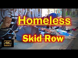 Walking into Homeless Encampments on Skid Row Downtown Los Angeles