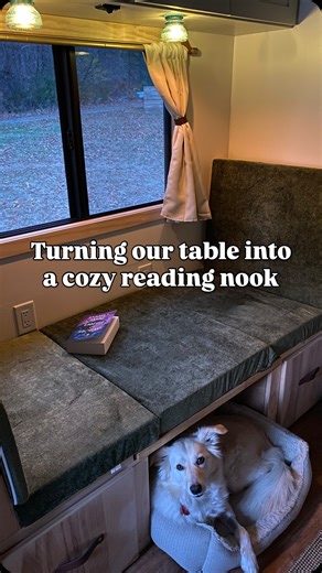 1.9K views · 19 reactions | Convertible furniture in a tiny space >>> #skoolieconversion #skoolie #vanlife #tinyliving #readingnook #diyreadingnook | Scully the Skoolie | Facebook