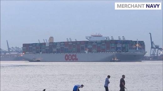 67K views · 1.6K reactions | Maiden voyage of OOCL Hong Kong, the worlds largest container ship | Merchant Navy | Facebook