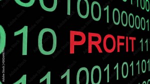 Profit text over binary data