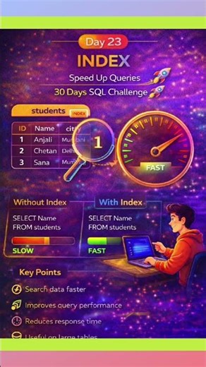 📅 Day 23 – #Index | #30daychallenge #sql #nkadt