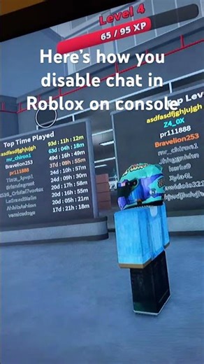 How to disable chat in Roblox on console