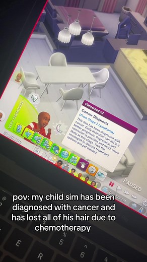 I’ve never had a child sim get cancer #sims4 #simstok #sims4mods #sims4tok #simsgameplay