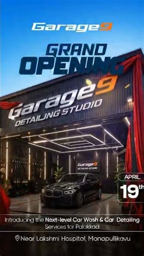 Garage 9 Car Detailing Studio New Project at Palakkad Kerala #powerhoch #carwashing #cardetailers