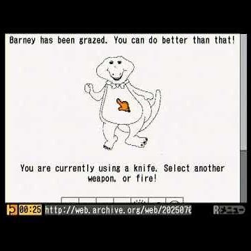 Barney Fun Page! on the Nintendo 64 Randnet Browser