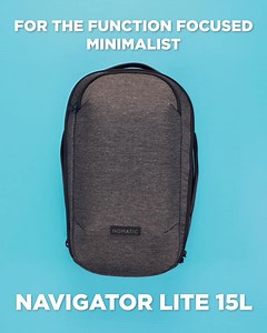48 reactions · 14 comments | "Need a bag that's great looking, light and functional? This is it!"  The lightweight and feature rich design of the Navigator Lite Backpack 15L make it the perfect backpack for minimalists who value functionality. Check it out! | Nomatic | Facebook