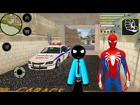 Süper Kahraman Polis Çöp Adam - Amazing Police Stickman Rope Hero New Update #18 - Android Gameplay