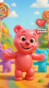 131K views · 1.2K reactions | ¡El osito gominola rosa, el violeta y el azul bailan felices en el mundo de las chuches! Color, alegría y dulzura en cada salto. #ositogominola #gominola #baile #dulces #candyland #videoanimado #tiktokkids #musica #animacion #diversion #videoinfantil #cancioninfantil | Wangxia springs | Facebook