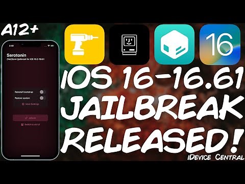 iOS 16 - 16.6.1 A12+ JAILBREAK RELEASED! Serotonin Jailbreak With Tweaks / Bootstrap (ALL DEVICES)