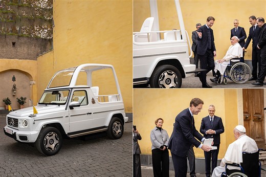 First Electric Mercedes-Benz G-Class 'Popemobile' Gifted to Pope Francis