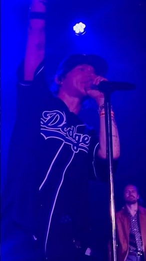 Matt Shultz Sporting Dodgers Jersey During Come a Little Closer LIVE at Intimate LA Echoplex Show