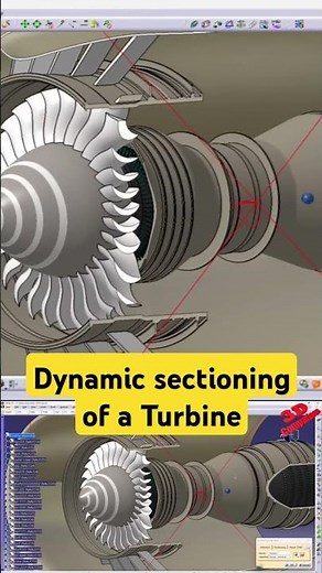 Dynamic sectioning of a turbine in CATIA V5 #catiav5 #catiav5tutorial #cadsoftware #3ddesign