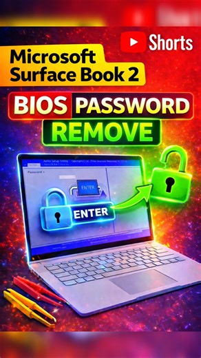 Microsoft Surface Book 2 Bios Password Removal | Surface Boot Unlock #laptoprepair