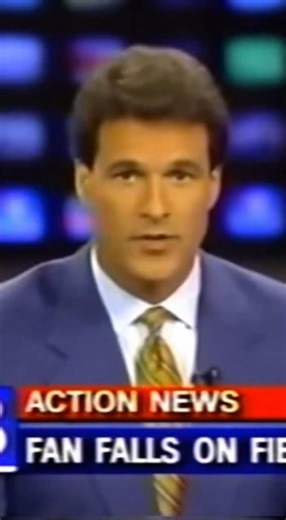 Outfielder Jumps Aside As Fan Crashes Down