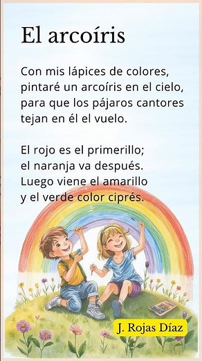 Poema sobre el arcoíris | Rimas para leer en voz alta en casa o en el colegio