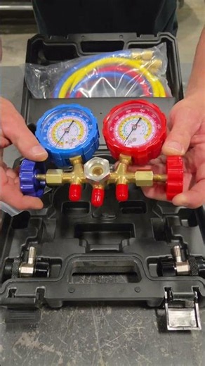 AC Gauge Set - 3 Way AC Manifold Gauge Set #acmanifold #manifoldgauge ‪@vevor.official‬