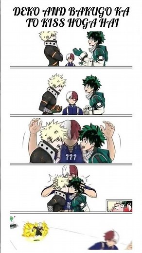 Deku and Bakugo's Accidental Kiss! 😂 #MyHeroAcademia #FunnyAnime