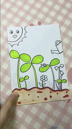かわいい植物ガーデンの描き方とぬりえ 🌱🎨