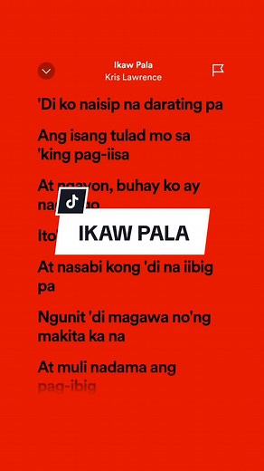 Ikaw Pala🎶by:Kris Lawrence #songlyrics #spotify #fypviral