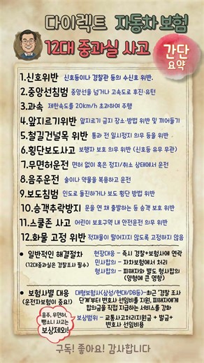 자동차12대중과실사고간단요약 #다이렉트자동차보험 #보험업법 #보험료절약 #보험비교 #게임 #명언 #첫차 #중고차 #전기차 #수입차 #법인차 #무사고할인 #긴급출동 #사고처리