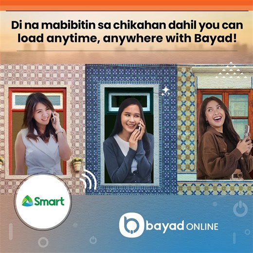 Hinding-hindi mauubusan ng pang-chika kay bestie dahil you can load anytime, anywhere with Bayad! ✔️ Smart ✔️ Globe ✔️ DITO ✔️ TNT ✔️ TM Load anytime via Bayad App or Online: 📱 app.bayad.com 💻 online.bayad.com O di kaya'y magpunta sa pinakamalapit na Bayad Center sayo! Regulated by the Bangko Sentral ng Pilipinas. | Bayad