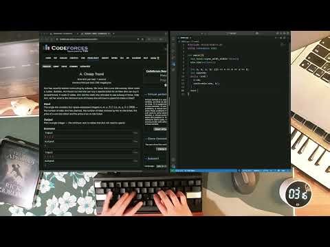 Codeforces | C++ | Rated 1200 | HHKB Type-S | real time | no talking | Short 90
