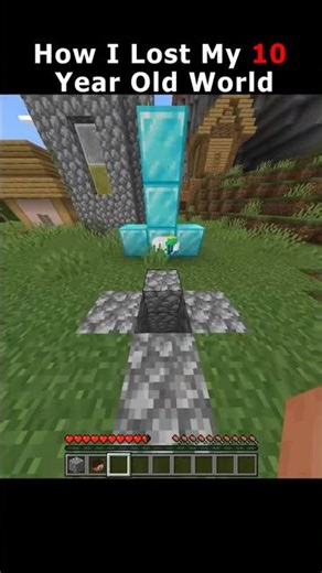 My 10 Year Old World is GONE #minecraft #meme