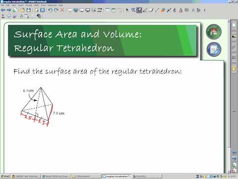 Surface Area and Volume of a Tetrahedron
