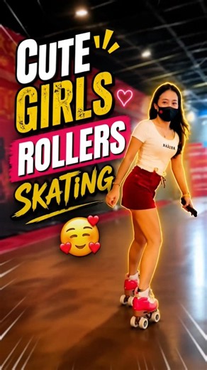 Cute Roller Skating Girl Showing Amazing Moves 🛼✨ #skating #trending #shorts