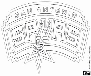 San Antonio Spurs emblem coloring page printable game