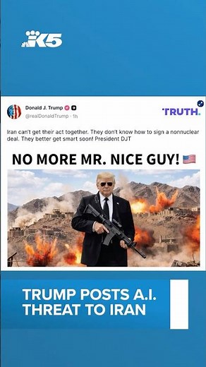 Trump posts A.I. image threatening "no more Mr. Nice Guy"