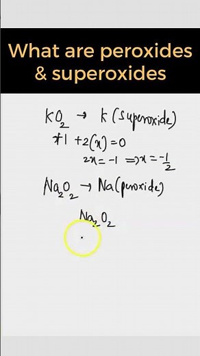 What are peroxides&superoxides | intermediate Chemistry Online Classes