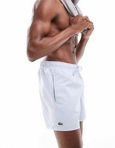 Lacoste logo swim shorts in light blue | ASOS