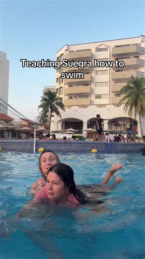 Teaching Suegra How to Swim: Cute Family Beach Lesson in Ixtapa
