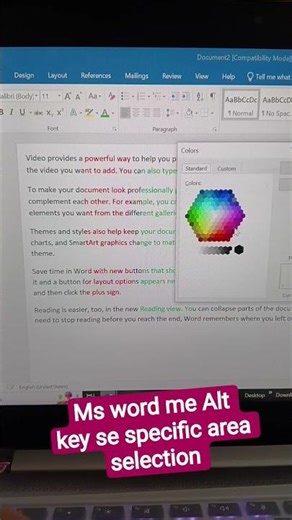 Advanced Text Selection in ms word Alt+Drag ##ms word tricks