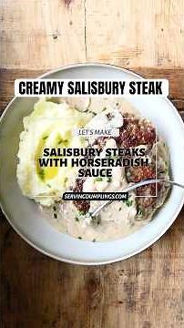 Juicy Salisbury Steaks | Creamy Horseradish Parmesan Sauce ← ⭐ Best