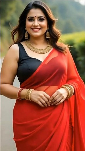 “South Indian Saree Beauty | Romantic Red Saree Modelling Video | Traditional Elegance” #shorts
