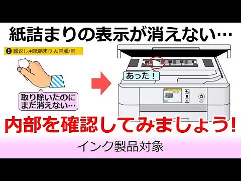 詰まった紙を取り除いても、紙詰まりの表示が消えないときは