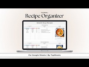 Recipe Organizer Template | Step-by-Step Tutorial for Google Sheets