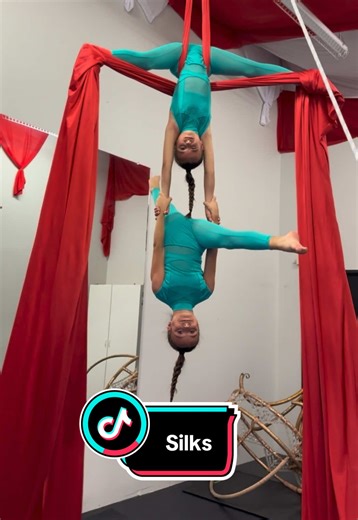 Duo Skrypka with their coach #silks #chandelier #recommendations #rec #aerialsilks #aerialgymnastics #aerialphotography #aerialhoop #twins #dance #sisters