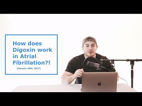 Digoxin's mechanism of action when used for AFIB