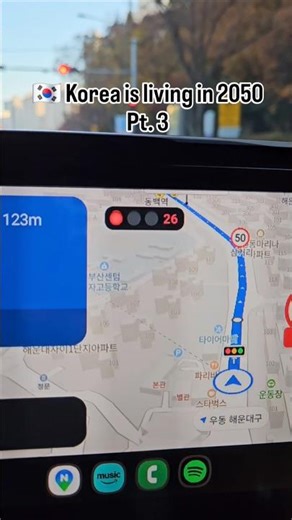 Real-time traffic data on your navigation in Korea is unreal #korea #navigation #navermap
