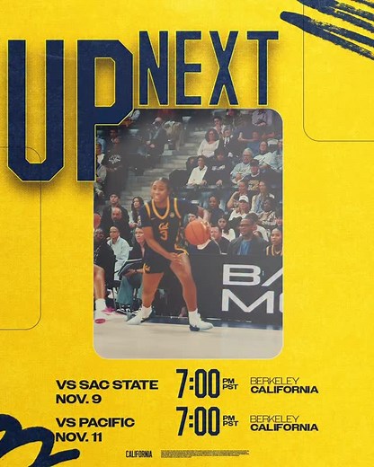 ✌️ games on tap to open our homestand at Haas! 🎟️ link in our bio 🆚 Sac State ⏰ 7pm PT 📍 Haas Pavilion 🆚 Pacific ⏰ 7pm PT 📍 Haas Pavilion | Cal Women's Basketball