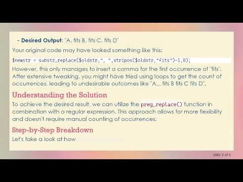 How to Replace or Insert a Character in a String at Multiple Locations Using PHP