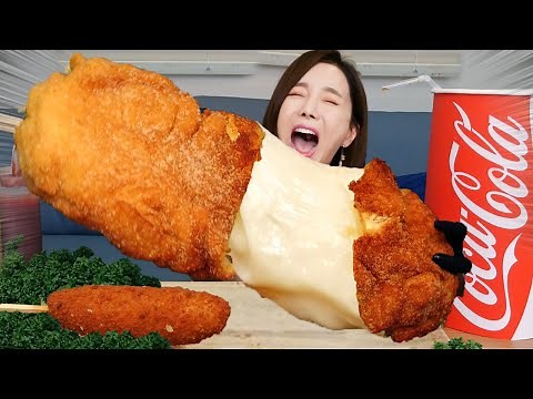 [Mukbang ASMR] SuperSize Amazing Giant Cheese 🧀 Hotdog Corndog Recipe Eatingshow Ssoyoung