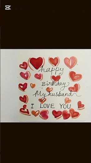 How to draw Birthday Card for Husband ❤️ | Easy & Cute DIY Idea#shorts#wenkaart