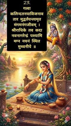 Radha Sudhanidhi Stotram 23 | Divine Radha Krishna Bhajan | Peaceful Devotional Chant