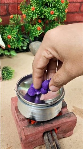 Making Blueberry Cake in Tiny Village Kitchen | Mini Food #food #cooking